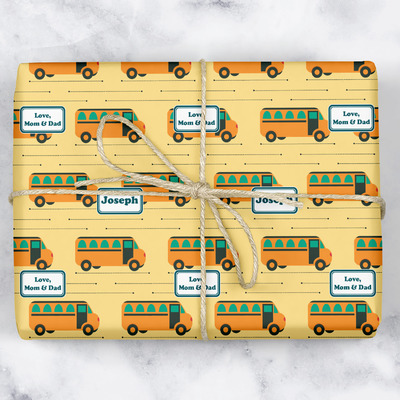 Custom School Bus Wrapping Paper (Personalized) | YouCustomizeIt