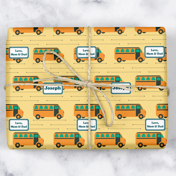 Custom School Bus Wrapping Paper (Personalized)