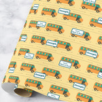 School Bus Wrapping Paper Roll - Large (Personalized)