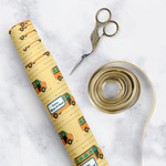 School Bus Wrapping Paper Roll - Small (Personalized)