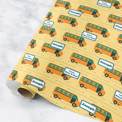 School Bus Wrapping Paper Roll - Medium (Personalized)