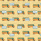 School Bus Wrapping Paper Square