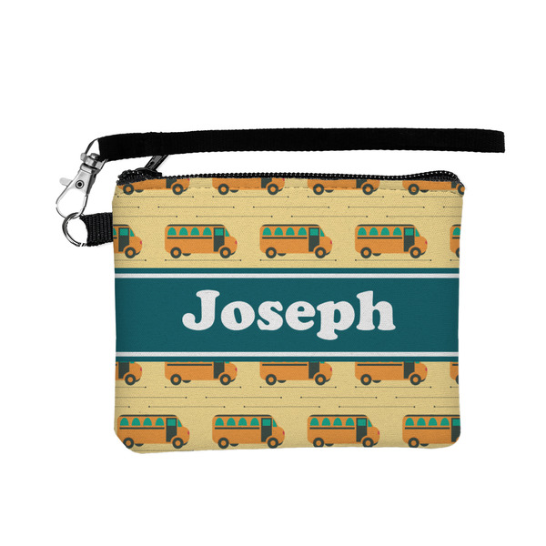 Custom School Bus Wristlet ID Case w/ Name or Text