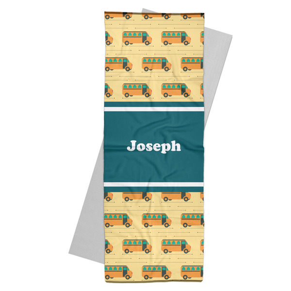 Custom School Bus Yoga Mat Towel (Personalized)