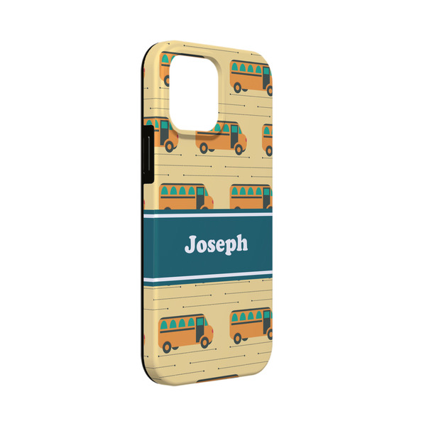 Custom School Bus iPhone Case - Rubber Lined - iPhone 13 Mini (Personalized)