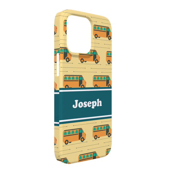 Custom School Bus iPhone Case - Plastic - iPhone 13 Pro Max (Personalized)