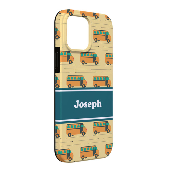 Custom School Bus iPhone Case - Rubber Lined - iPhone 13 Pro Max (Personalized)