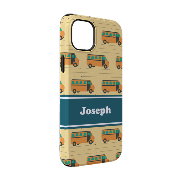 Custom School Bus iPhone Case - Rubber Lined - iPhone 14 Pro (Personalized)