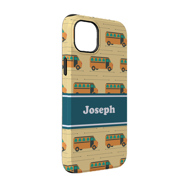 Custom School Bus iPhone Case - Rubber Lined - iPhone 14 (Personalized)