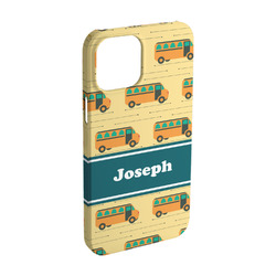 School Bus iPhone Case - Plastic - iPhone 15 Pro (Personalized)