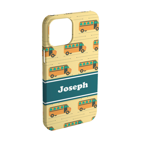 Custom School Bus iPhone Case - Plastic - iPhone 15 Pro (Personalized)