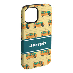 School Bus iPhone Case - Rubber Lined - iPhone 15 Pro Max (Personalized)