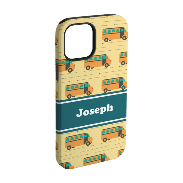 Custom School Bus iPhone Case - Rubber Lined - iPhone 15 Pro (Personalized)