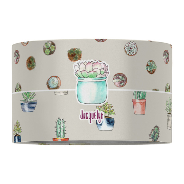 Cactus 12" Drum Lampshade - FRONT (Fabric)