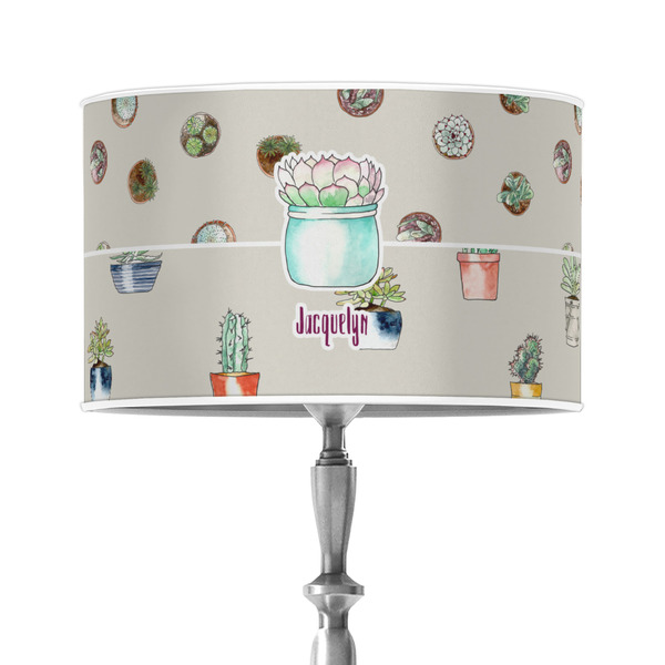 Custom Cactus 12" Drum Lamp Shade - Poly-film (Personalized)