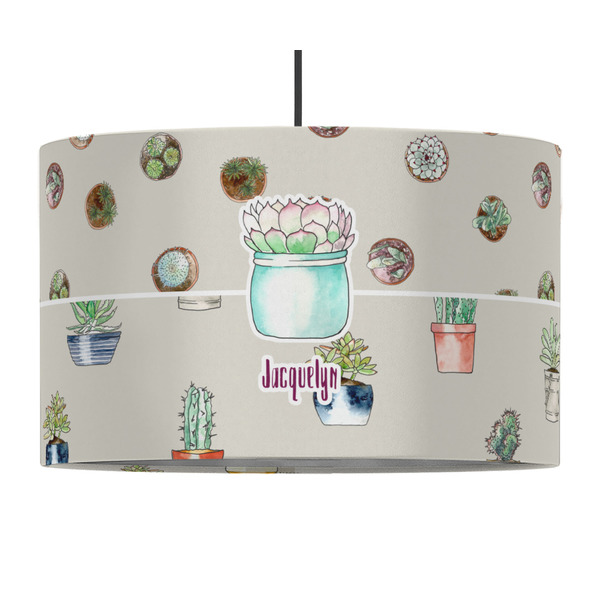 Cactus 12" Drum Lampshade - PENDANT (Fabric)