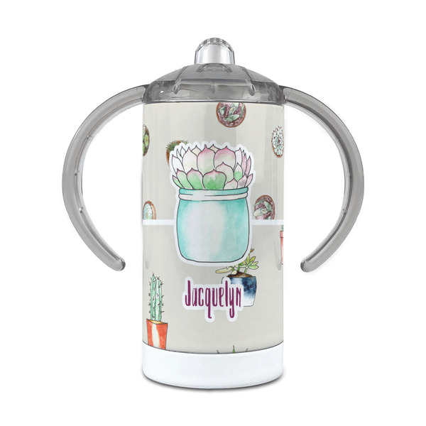 Custom Cactus 12 oz Stainless Steel Sippy Cup (Personalized)