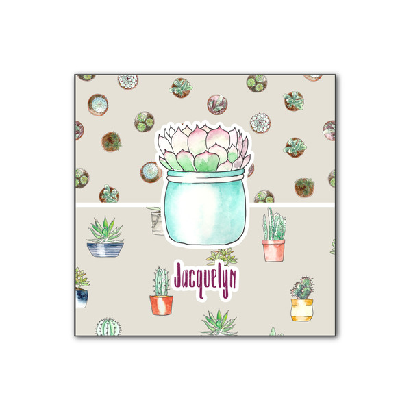 Custom Cactus Wood Print - 12x12 (Personalized)