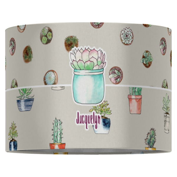 Cactus 16" Drum Lampshade - FRONT (Fabric)