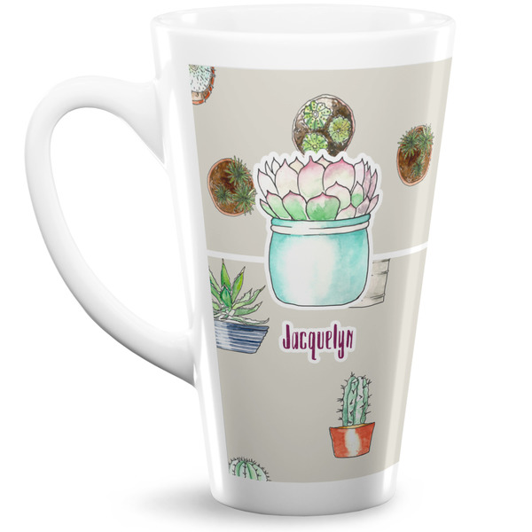 Custom Cactus 16 Oz Latte Mug (Personalized)