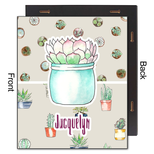 Cactus 20x24 Wood Print - Front & Back View