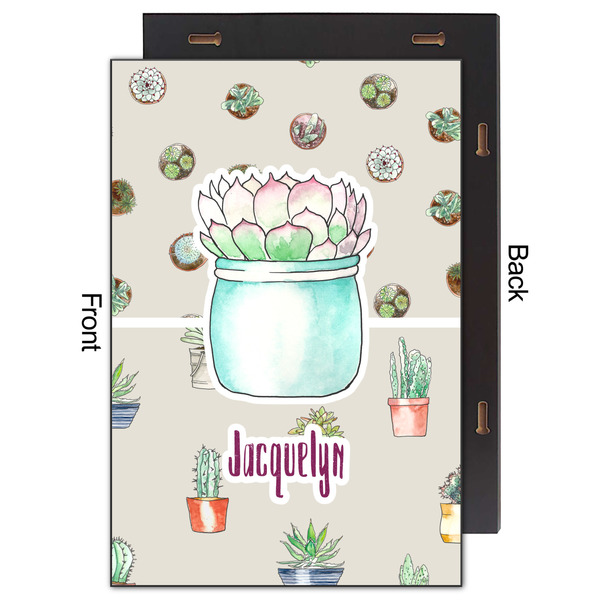 Cactus 20x30 Wood Print - Front & Back View
