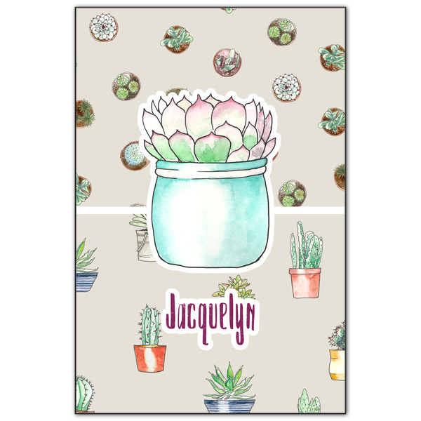 Custom Cactus Wood Print - 20x30 (Personalized)