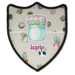 Cactus Iron On Shield Patch B w/ Name or Text