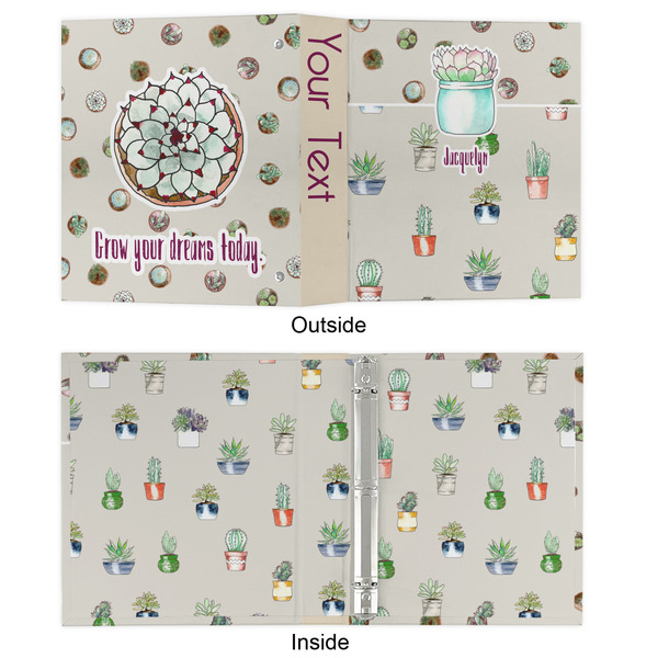 Cactus 3 Ring Binders - Full Wrap - 1" - APPROVAL