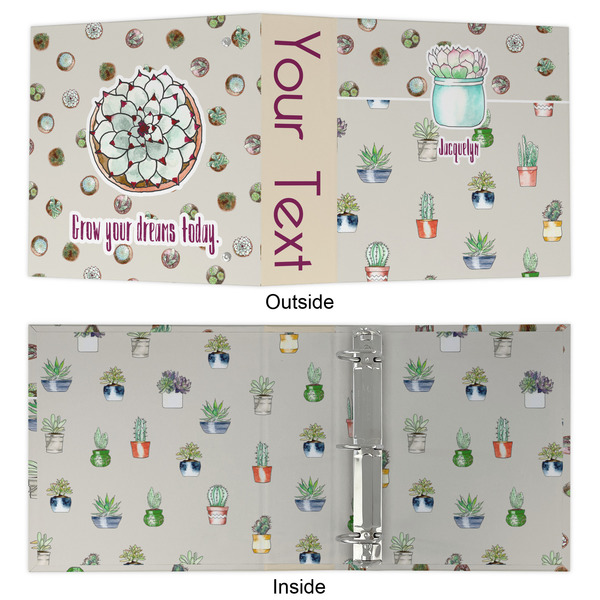 Cactus 3 Ring Binders - Full Wrap - 2" - APPROVAL