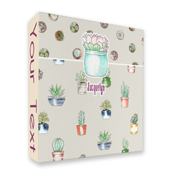 Cactus 3 Ring Binder - Full Wrap (Personalized)