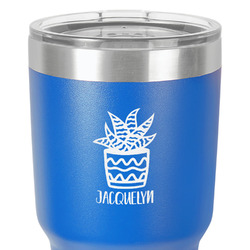 Cactus 30 oz Stainless Steel Tumbler - Royal Blue - Single-Sided (Personalized)