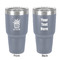 Cactus 30 oz Stainless Steel Ringneck Tumbler - Grey - Double Sided - Front & Back