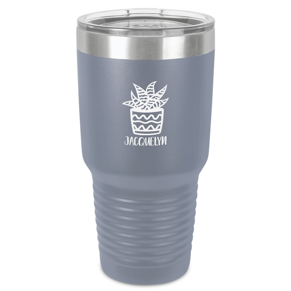 Cactus 30 oz Stainless Steel Ringneck Tumbler - Grey - Front