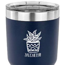 Cactus 30 oz Stainless Steel Tumbler - Navy - Single Sided (Personalized)