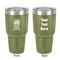 Cactus 30 oz Stainless Steel Ringneck Tumbler - Olive - Double Sided - Front & Back