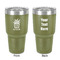 Cactus 30 oz Stainless Steel Tumbler - Olive - Double-Sided (Personalized)