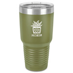 Cactus 30 oz Stainless Steel Tumbler - Olive - Single-Sided (Personalized)