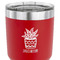 Cactus 30 oz Stainless Steel Ringneck Tumbler - Red - CLOSE UP