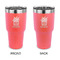 Cactus 30 oz Stainless Steel Tumbler - Coral - Double Sided (Personalized)