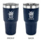 Cactus 30 oz Stainless Steel Tumbler - Navy - Double Sided (Personalized)