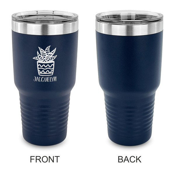 Cactus 30 oz Stainless Steel Ringneck Tumblers - Navy - Single Sided - APPROVAL