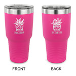 Cactus 30 oz Stainless Steel Tumbler - Pink - Double Sided (Personalized)