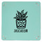 Cactus 9" x 9" Teal Leatherette Snap Up Tray - APPROVAL