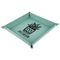 Cactus 9" x 9" Teal Leatherette Snap Up Tray - MAIN