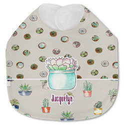Cactus Jersey Knit Baby Bib w/ Name or Text