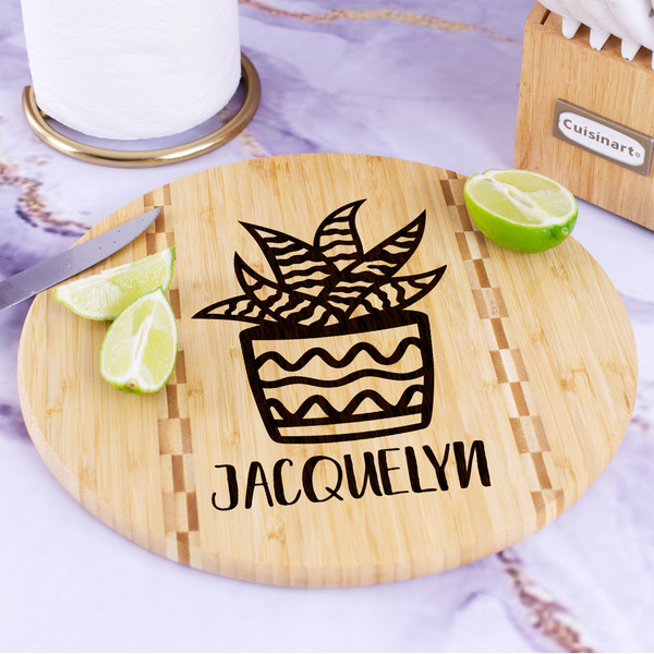 Cactus Bamboo Cutting Board - In Context