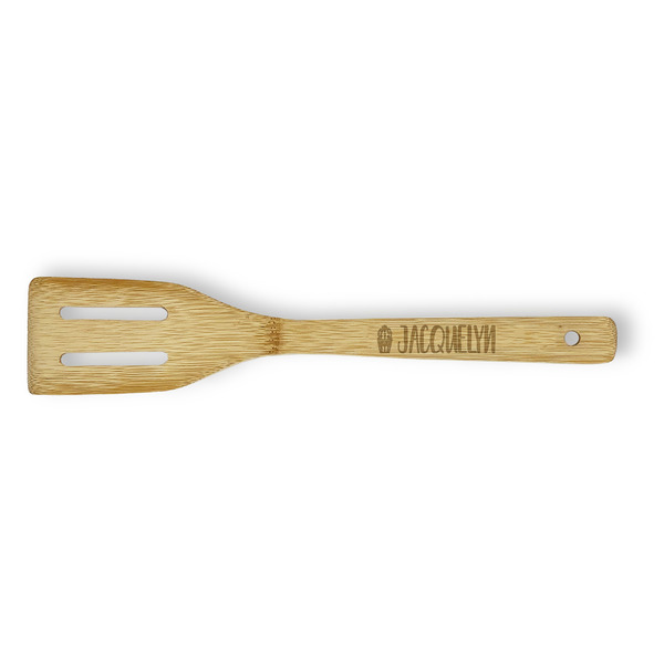 Cactus Bamboo Slotted Spatulas - Double Sided - FRONT