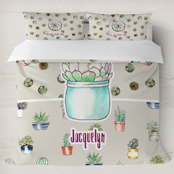 Cactus Duvet Cover Set - King (Personalized)