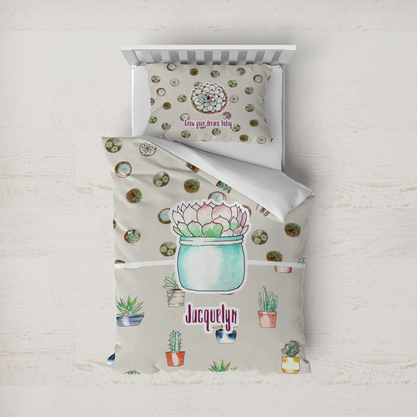 Custom Cactus Duvet Cover Set - Twin (Personalized)